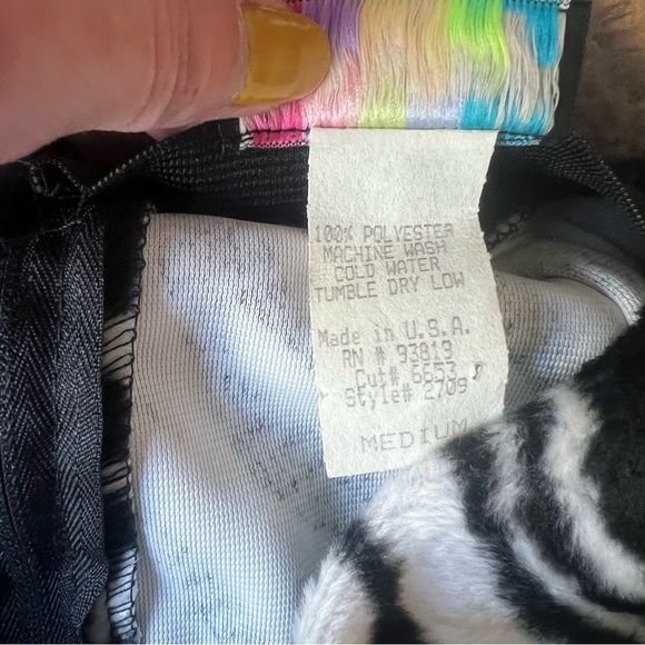 Vintage Rare Y2K Eye Candy Fuzzy Beaded Rave Girlhoodcore Zebra Pencil Skirt - Picture 5 of 9